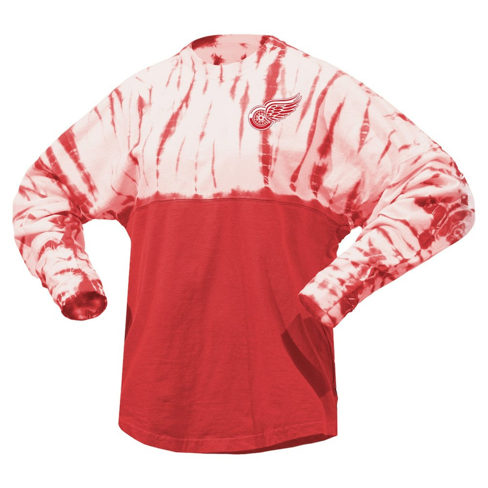 Detroit Red Wings Spirit Jersey Unisex Crystal Half Dye Long Sleeve T-Shirt For Sale