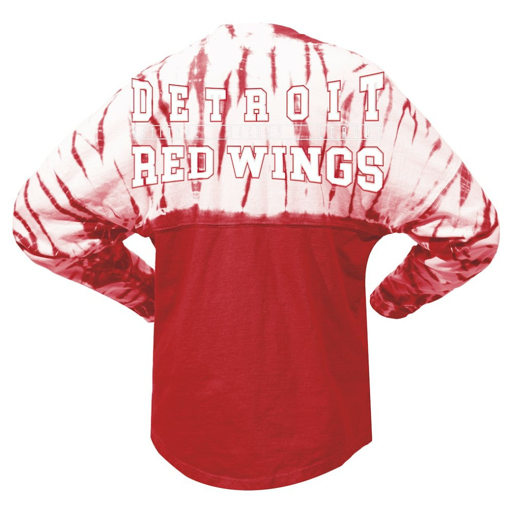 Detroit Red Wings Spirit Jersey Unisex Crystal Half Dye Long Sleeve T-Shirt For Sale