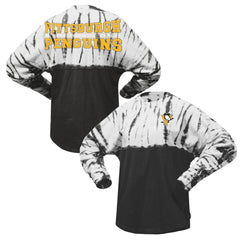Pittsburgh Penguins Spirit Jersey Unisex Crystal Half Dye Long Sleeve T-Shirt On Sale