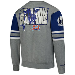 Indianapolis Colts Mitchell & Ness All Over 4.0 Vintage Logo Pullover Sweatshirt