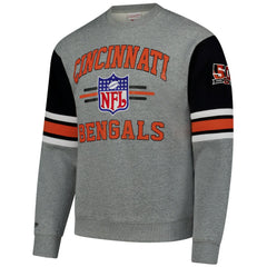 Cincinnati Bengals Mitchell & Ness All Over 4.0 Vintage Logo Pullover Sweatshirt