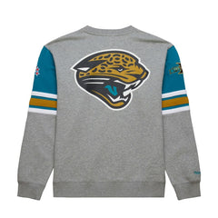 Jacksonville Jaguars Mitchell & Ness All Over 4.0 Vintage Logo Pullover Sweatshirt