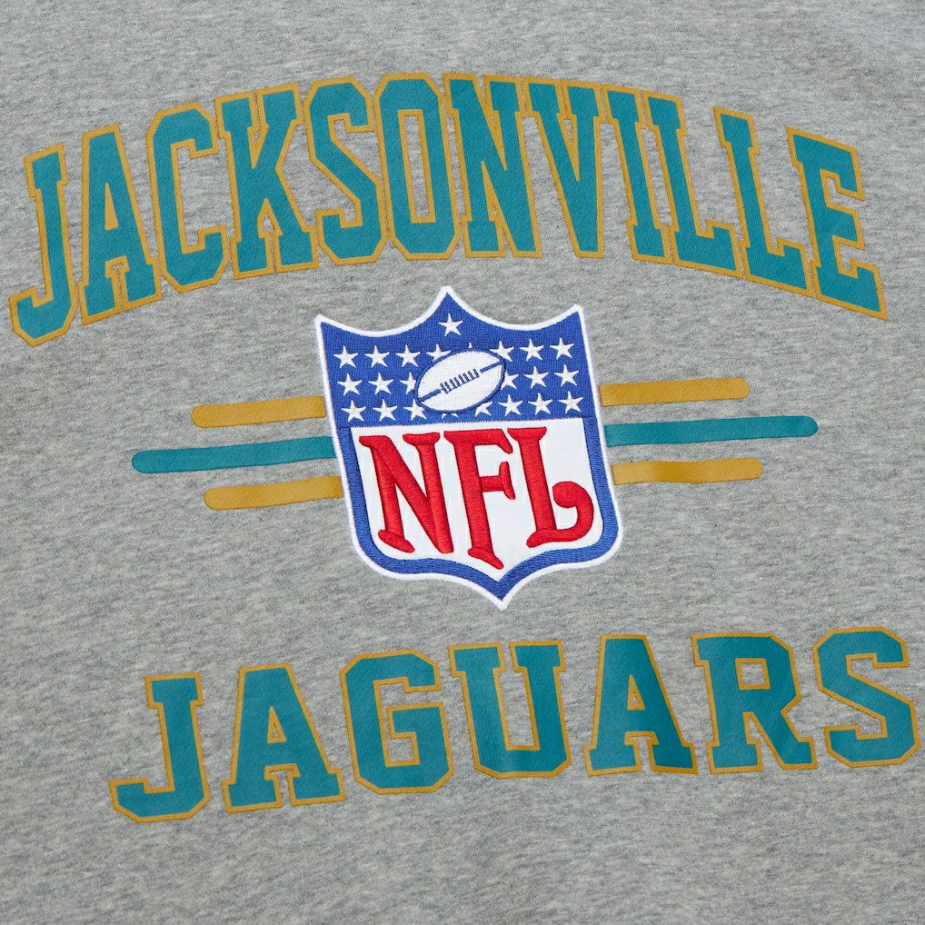 Jacksonville Jaguars Mitchell & Ness All Over 4.0 Vintage Logo Pullover Sweatshirt