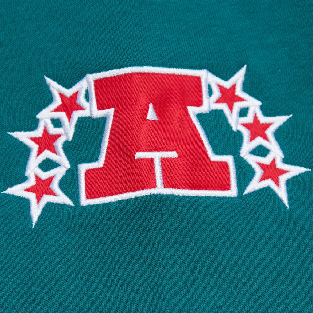 Miami Dolphins Mitchell & Ness All Over 4.0 Vintage Logo Pullover Sweatshirt