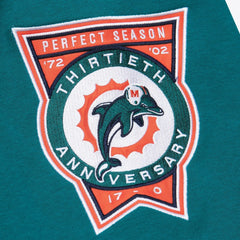 Miami Dolphins Mitchell & Ness All Over 4.0 Vintage Logo Pullover Sweatshirt