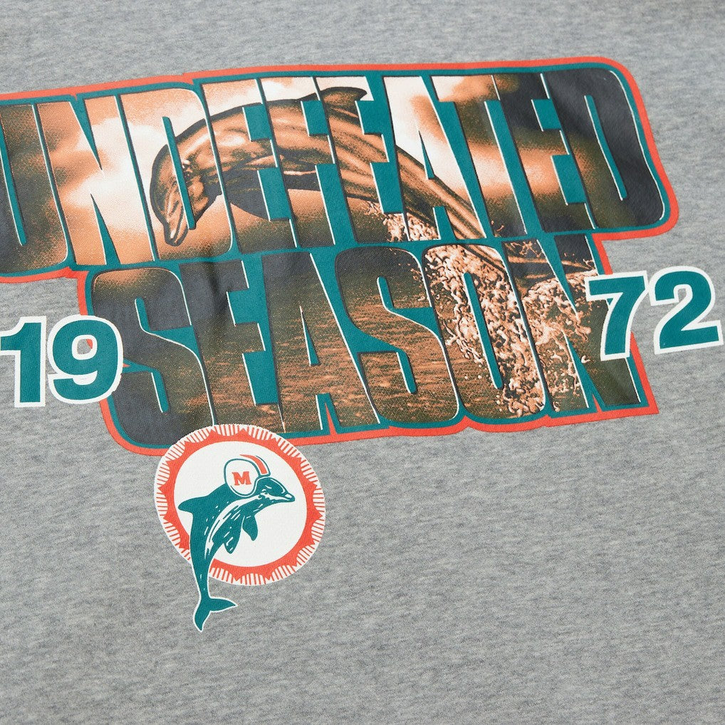 Miami Dolphins Mitchell & Ness All Over 4.0 Vintage Logo Pullover Sweatshirt