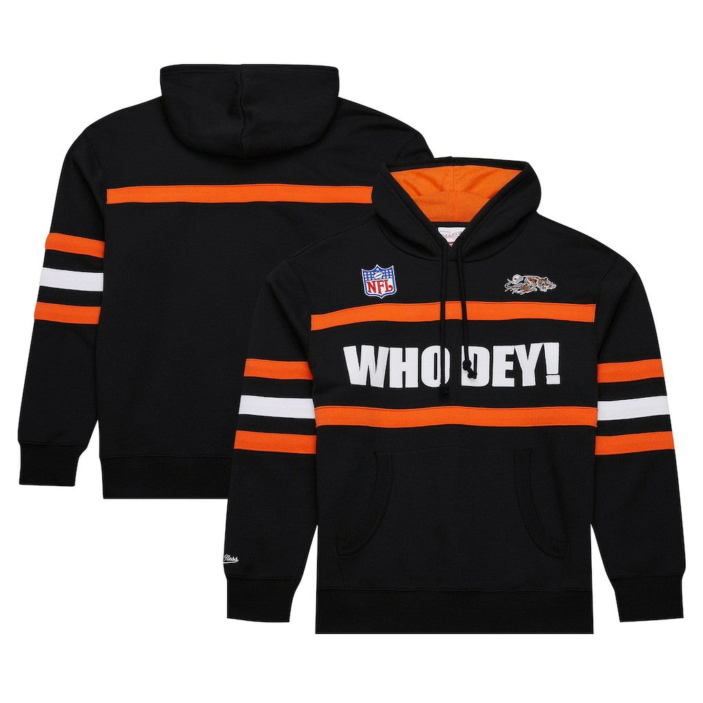 Cincinnati Bengals  Vintage Logo Head Coach Fleece Pullover Hoodie