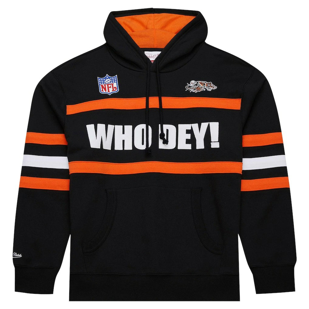 Cincinnati Bengals  Vintage Logo Head Coach Fleece Pullover Hoodie