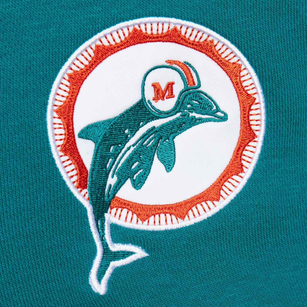 Miami Dolphins  Vintage Logo Head Coach Fleece Pullover Hoodie