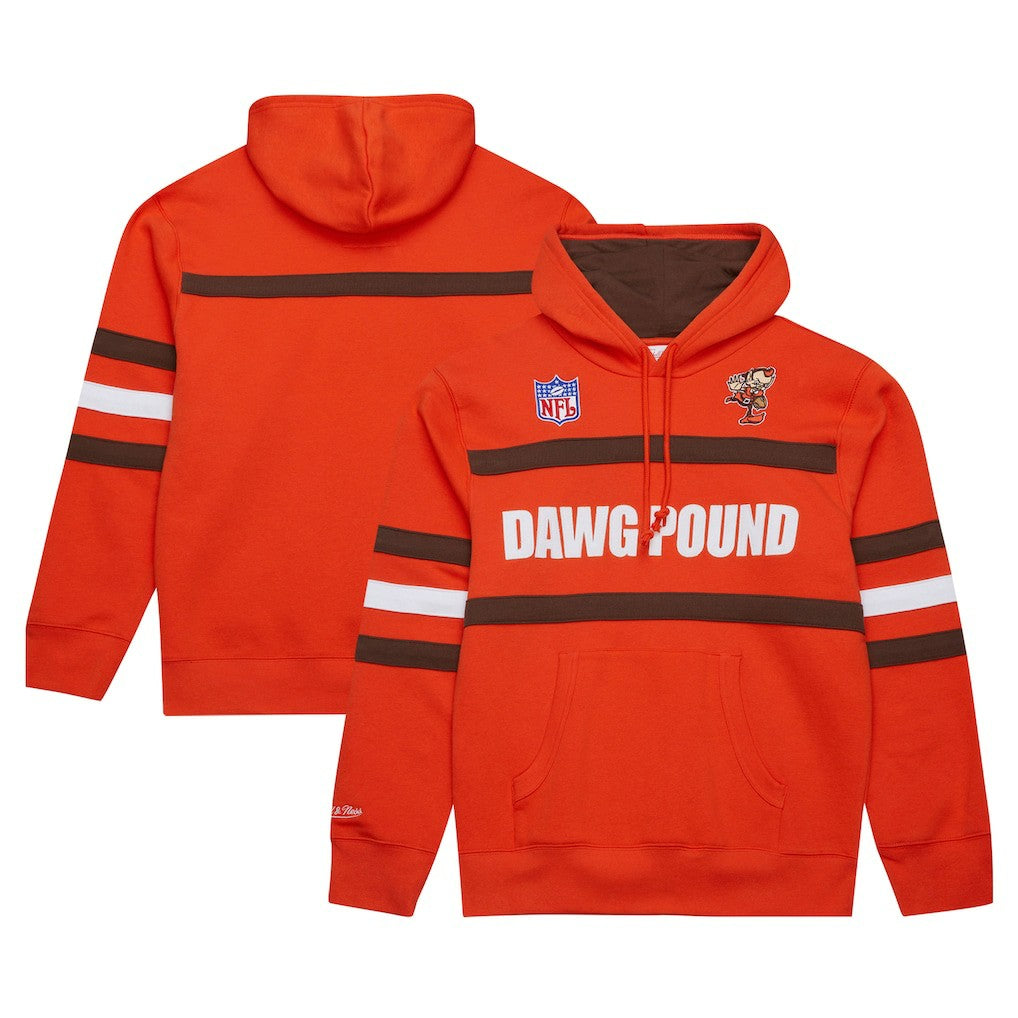 Cleveland Browns  Vintage Logo Head Coach Fleece Pullover Hoodie