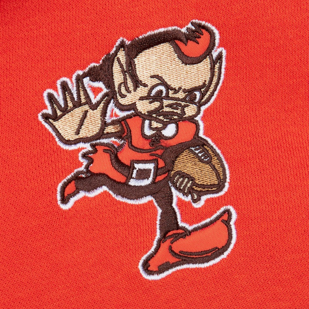 Cleveland Browns  Vintage Logo Head Coach Fleece Pullover Hoodie