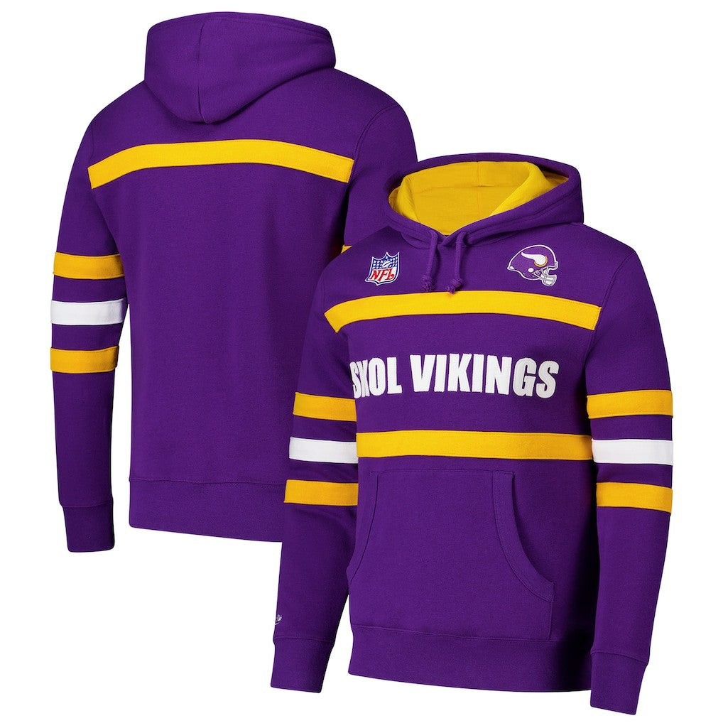 Minnesota Vikings  Vintage Logo Head Coach Fleece Pullover Hoodie