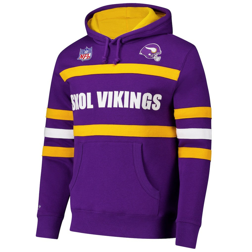 Minnesota Vikings  Vintage Logo Head Coach Fleece Pullover Hoodie