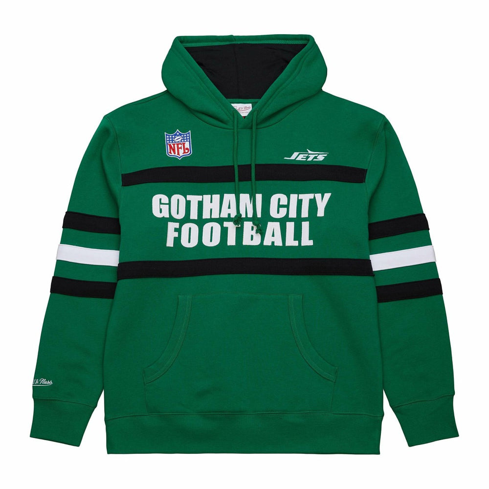 New York Jets  Vintage Logo Head Coach Fleece Pullover Hoodie