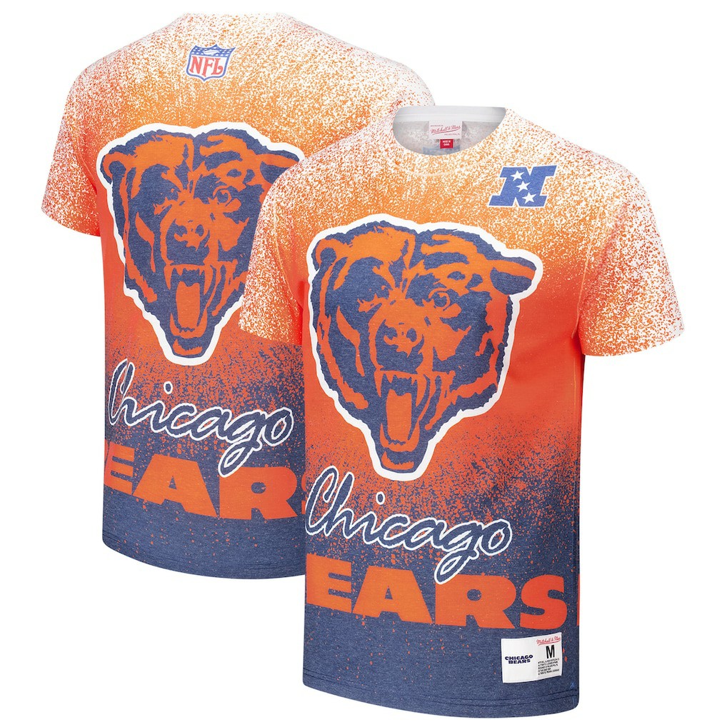 Chicago Bears Mitchell & Ness Team Burst Vintage Logo T-Shirt