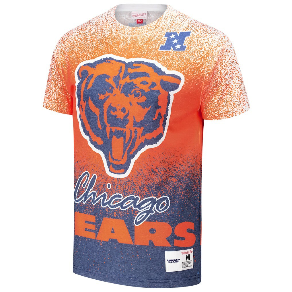 Chicago Bears Mitchell & Ness Team Burst Vintage Logo T-Shirt