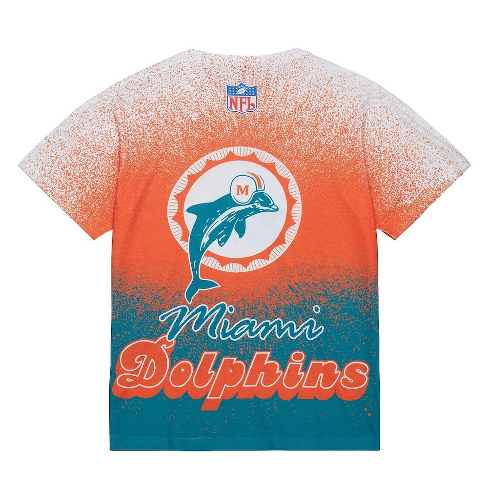 Miami Dolphins Mitchell & Ness Team Burst Vintage Logo T-Shirt
