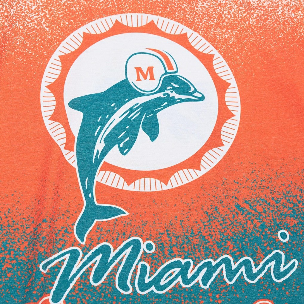 Miami Dolphins Mitchell & Ness Team Burst Vintage Logo T-Shirt
