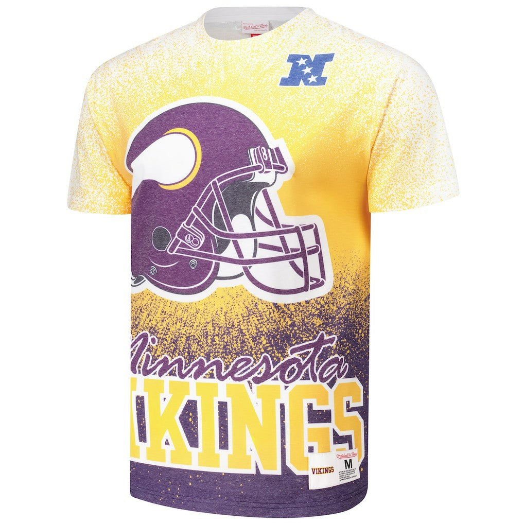 Minnesota Vikings Mitchell & Ness Team Burst Vintage Logo T-Shirt
