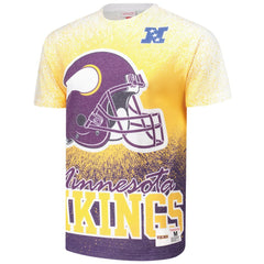 Minnesota Vikings Mitchell & Ness Team Burst Vintage Logo T-Shirt