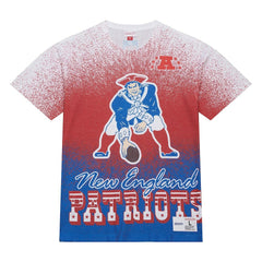 New England Patriots Mitchell & Ness Team Burst Vintage Logo T-Shirt