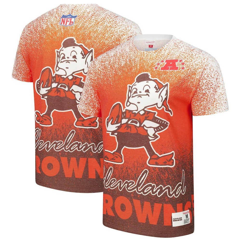 Cleveland Browns Mitchell & Ness Team Burst Vintage Logo T-Shirt