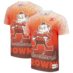 Cleveland Browns Mitchell & Ness Team Burst Vintage Logo T-Shirt