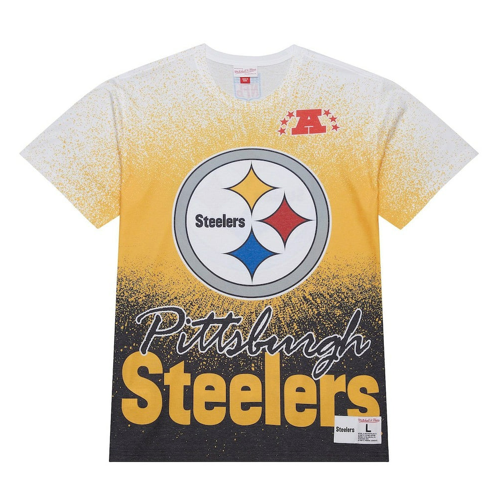 Pittsburgh Steelers Mitchell & Ness Team Burst Vintage Logo T-Shirt