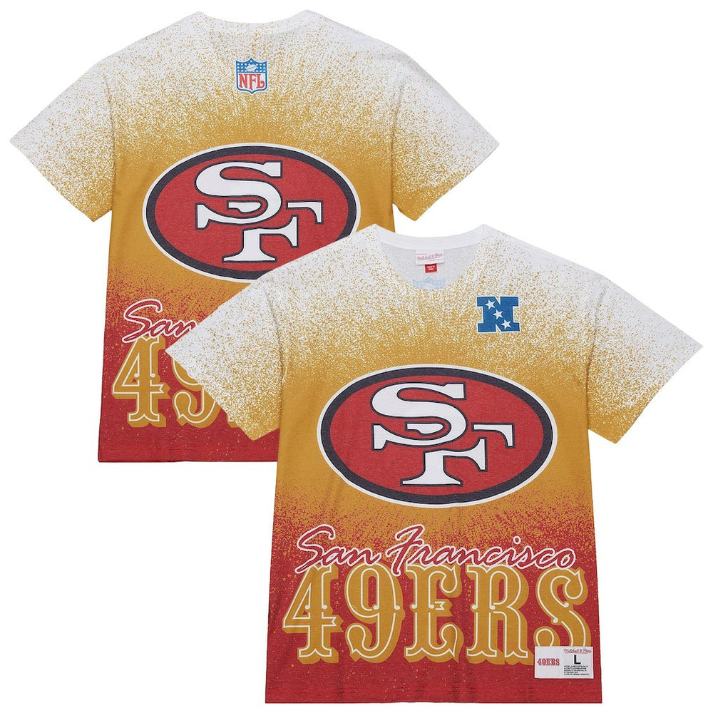 San Francisco 49ers Mitchell & Ness Team Burst Vintage Logo T-Shirt