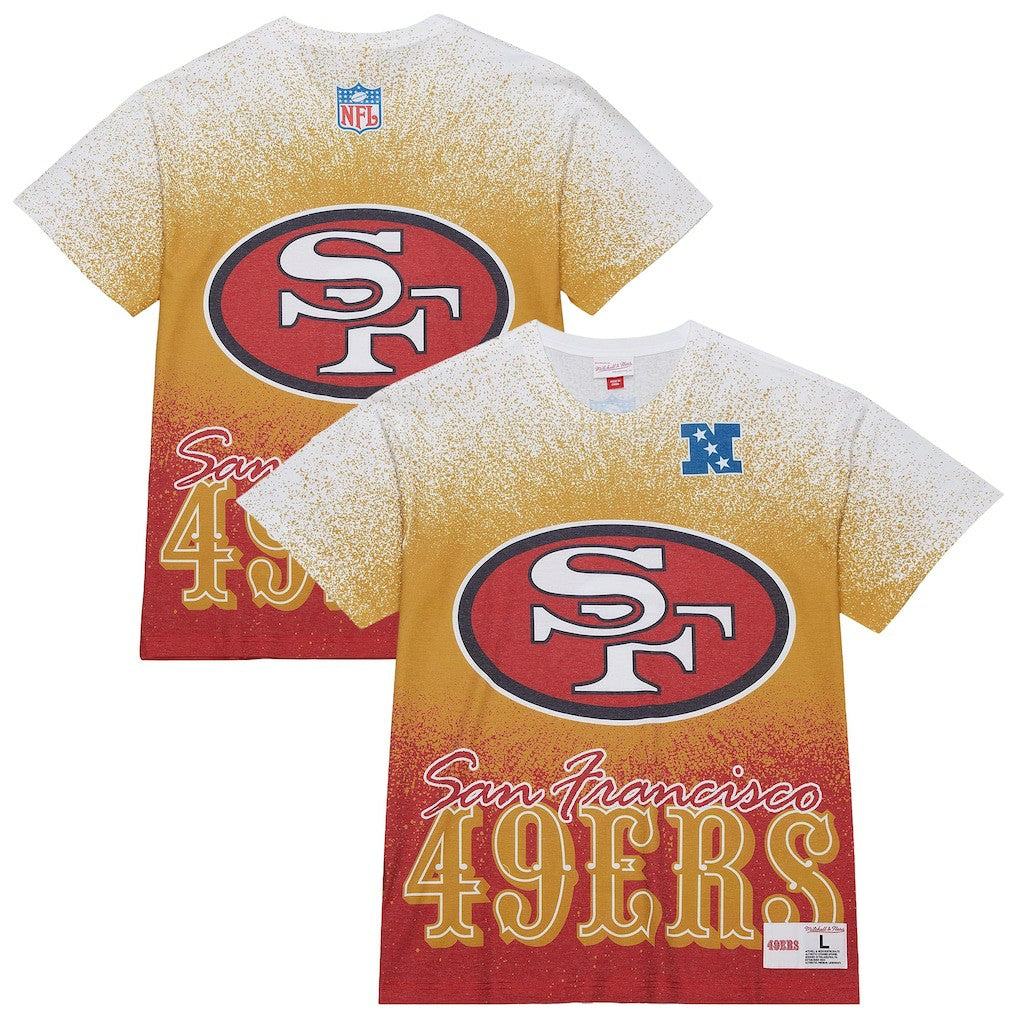 San Francisco 49ers Mitchell & Ness Team Burst Vintage Logo T-Shirt