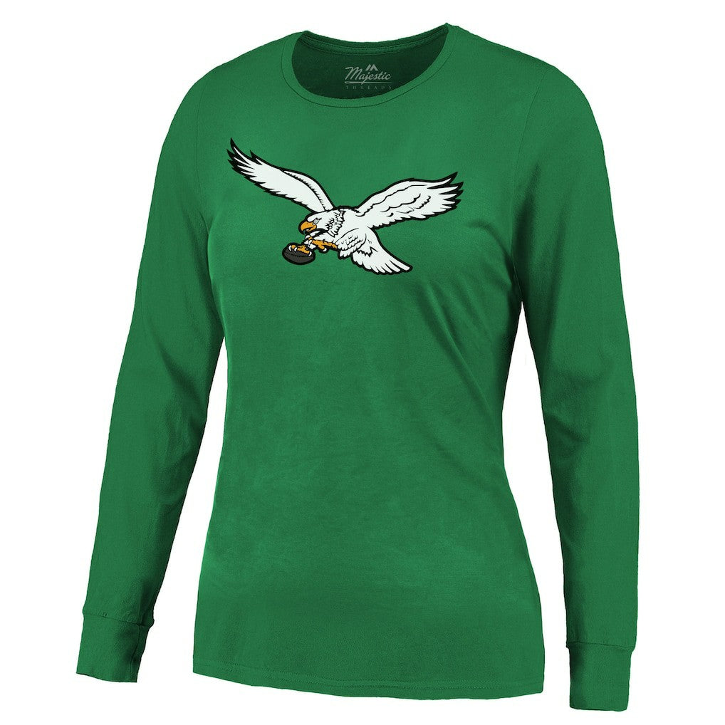 Philadelphia Eagles  Saquon Barkley  Majestic Threads Women's Name & Number Long Sleeve T-Shirt