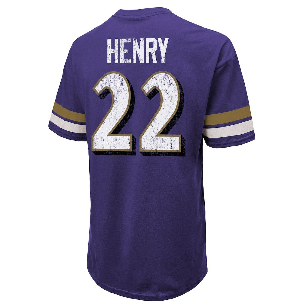 Baltimore Ravens  Derrick Henry  Majestic Threads Name & Number Oversized T-Shirt
