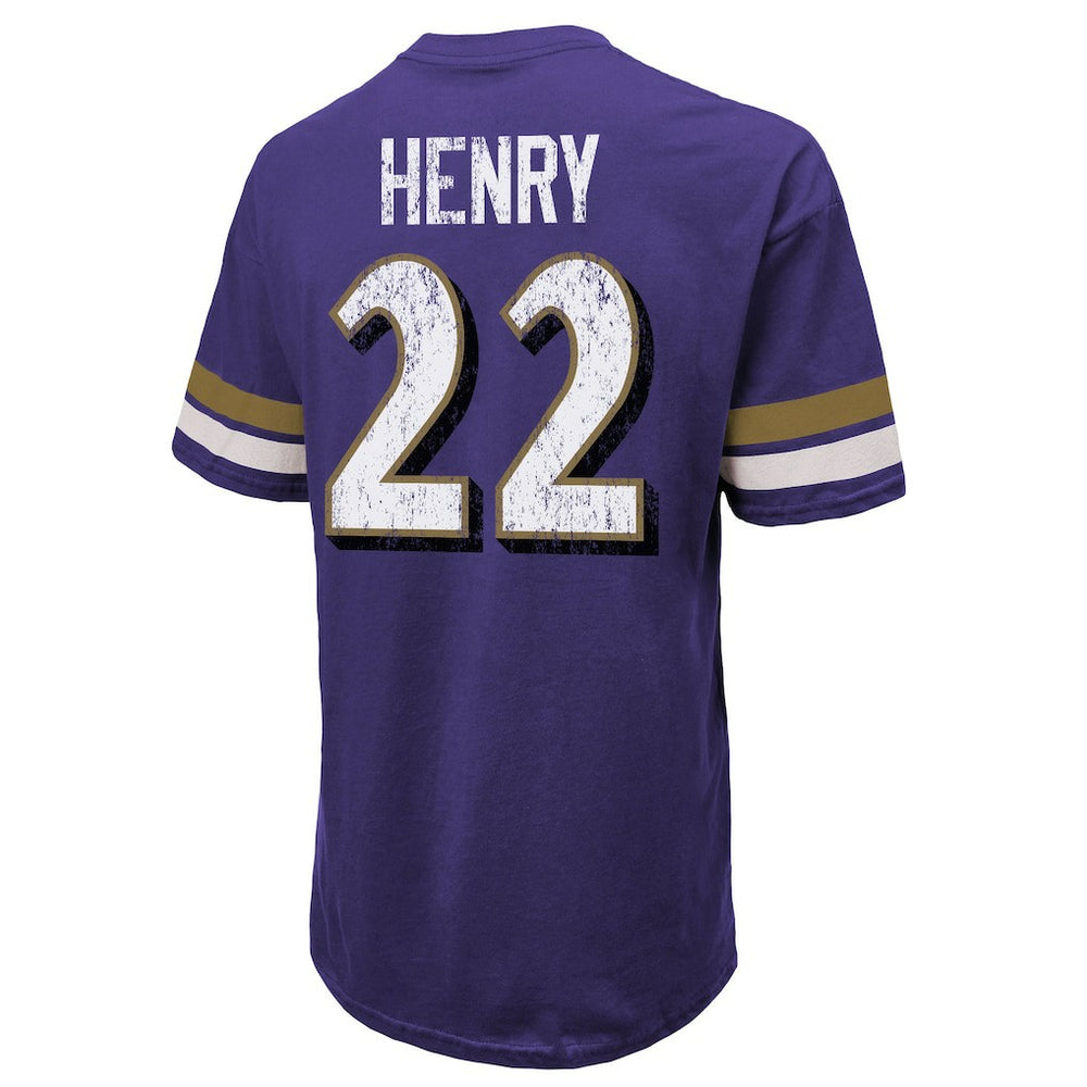 Baltimore Ravens  Derrick Henry  Majestic Threads Name & Number Oversized T-Shirt
