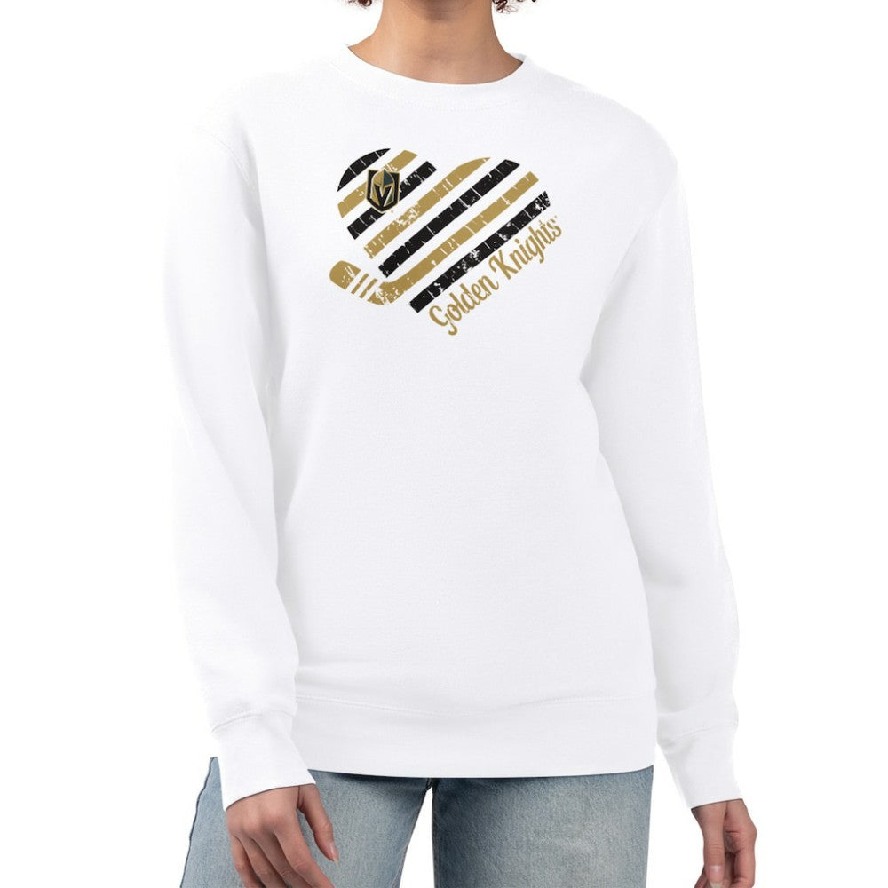 Vegas Golden Knights G-III 4Her by Carl Banks Women's Heart Graphic Pullover Sweatshirt For Sale