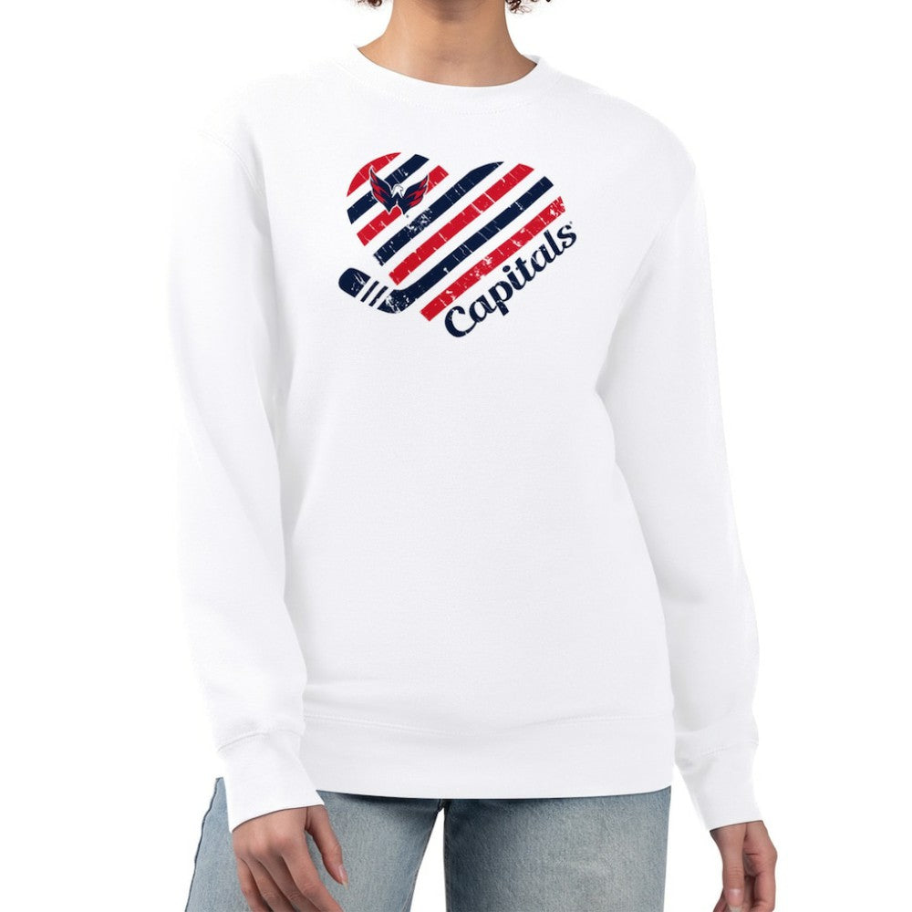Washington Capitals G-III 4Her by Carl Banks Women's Heart Graphic Pullover Sweatshirt Outlet