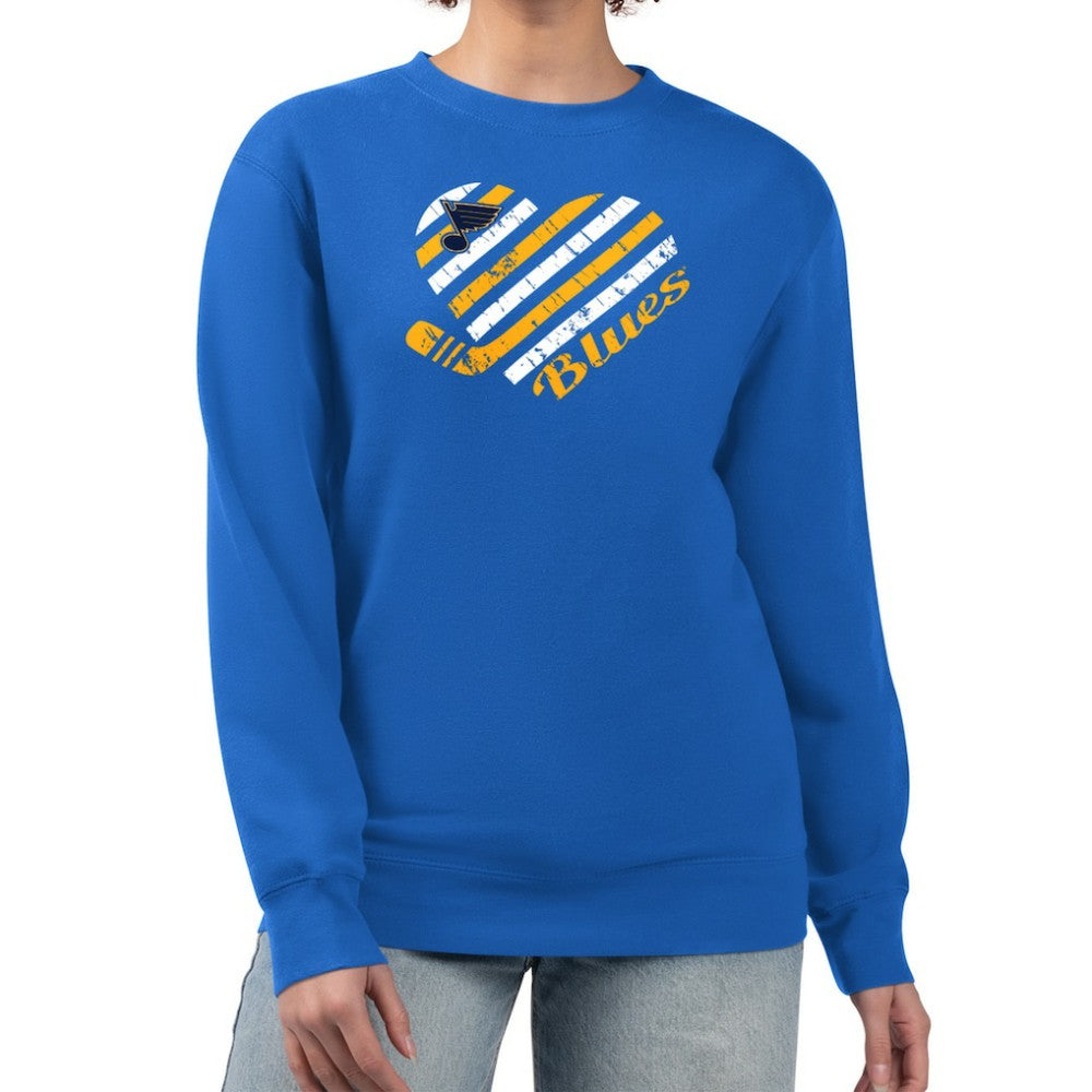 St. Louis Blues G-III 4Her by Carl Banks Women's Heart Graphic Pullover Sweatshirt Discount