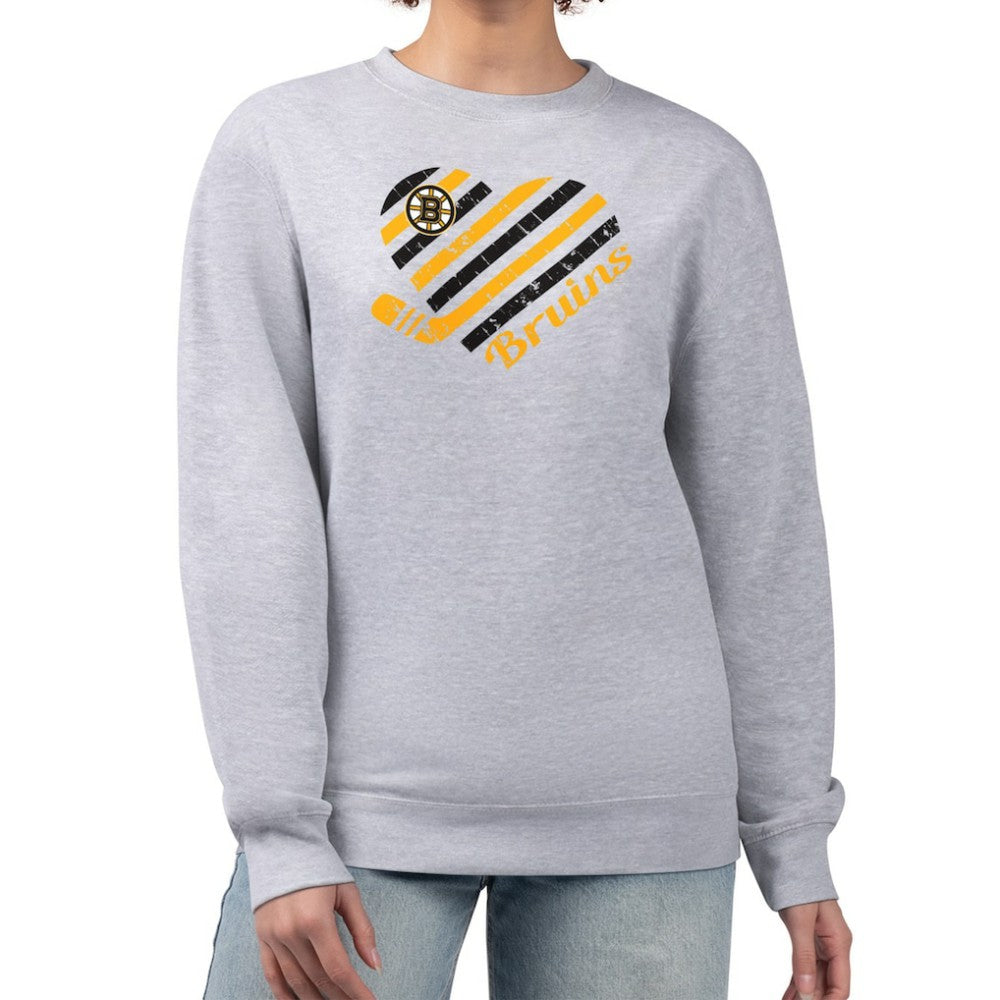 Boston Bruins G-III 4Her by Carl Banks Women's Heart Graphic Pullover Sweatshirt Sale