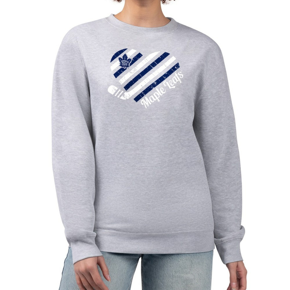 Toronto Maple Leafs G-III 4Her by Carl Banks Women's Heart Graphic Pullover Sweatshirt For Sale