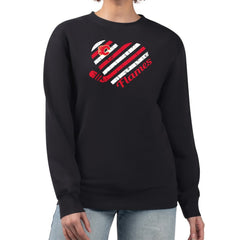 Calgary Flames G-III 4Her by Carl Banks Women's Heart Graphic Pullover Sweatshirt On Sale