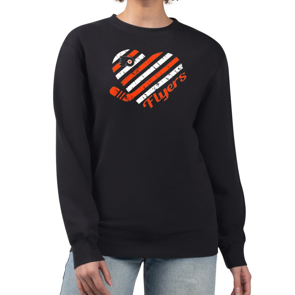 Philadelphia Flyers G-III 4Her by Carl Banks Women's Heart Graphic Pullover Sweatshirt Sale