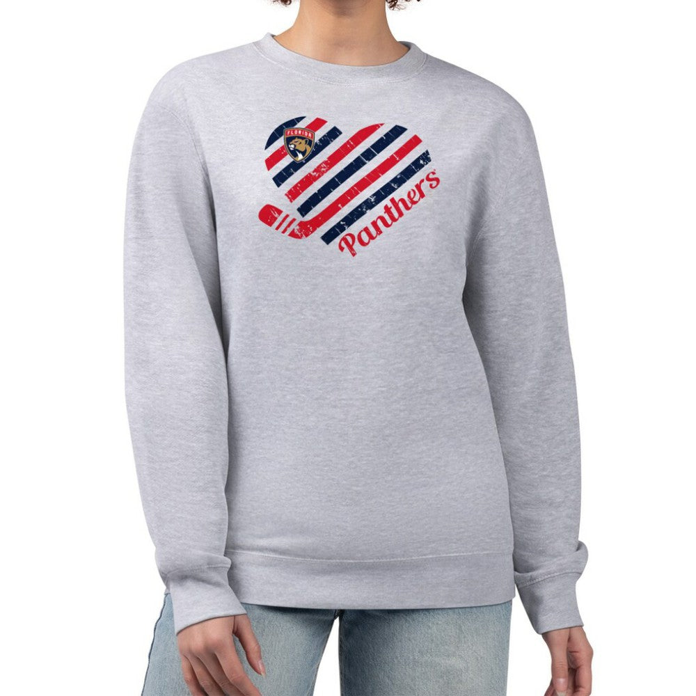 Florida Panthers G-III 4Her by Carl Banks Women's Heart Graphic Pullover Sweatshirt For Sale