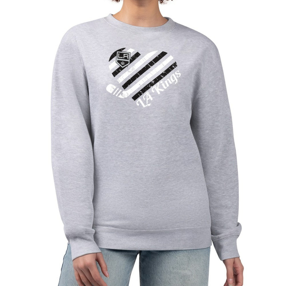 Los Angeles Kings G-III 4Her by Carl Banks Women's Heart Graphic Pullover Sweatshirt For Sale