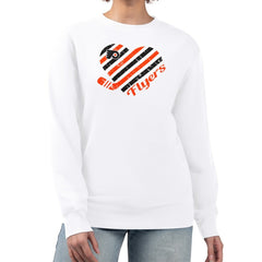 Philadelphia Flyers G-III 4Her by Carl Banks Women's Heart Graphic Pullover Sweatshirt Discount