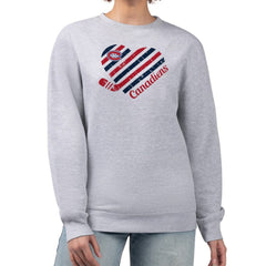 Montreal Canadiens G-III 4Her by Carl Banks Women's Heart Graphic Pullover Sweatshirt For Sale
