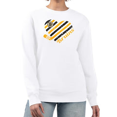 Boston Bruins G-III 4Her by Carl Banks Women's Heart Graphic Pullover Sweatshirt Sale