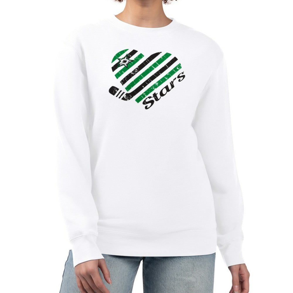 Dallas Stars G-III 4Her by Carl Banks Women's Heart Graphic Pullover Sweatshirt Sale