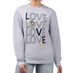 Pittsburgh Penguins G-III 4Her by Carl Banks Women's Lots Of Love Team Logo Graphic Pullover Sweatshirt Online