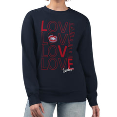 Montreal Canadiens G-III 4Her by Carl Banks Women's Lots Of Love Team Logo Graphic Pullover Sweatshirt Discount