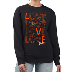 Anaheim Ducks G-III 4Her by Carl Banks Women's Lots Of Love Team Logo Graphic Pullover Sweatshirt For Sale