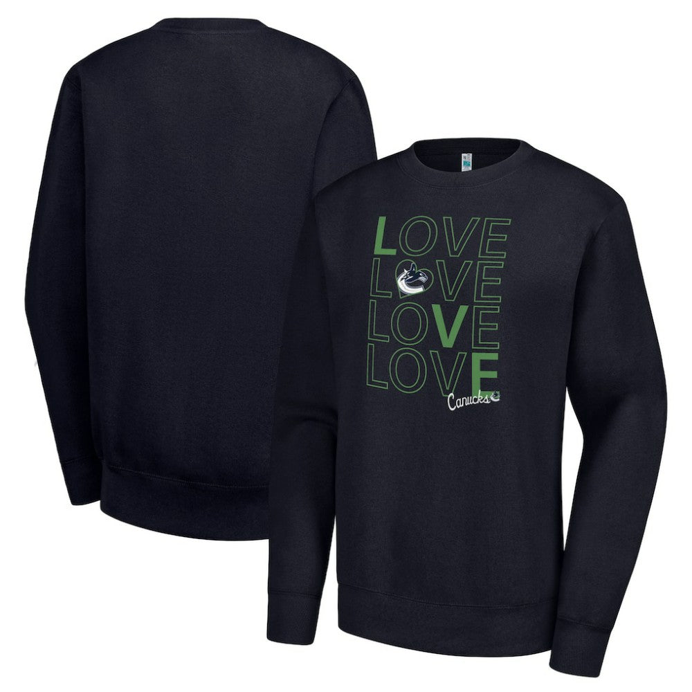Vancouver Canucks G-III 4Her by Carl Banks Women's Lots Of Love Team Logo Graphic Pullover Sweatshirt Discount